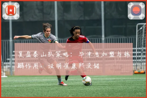 复盘泰山队策略：毕津浩加盟与韩鹏作用，证明崔康熙没错